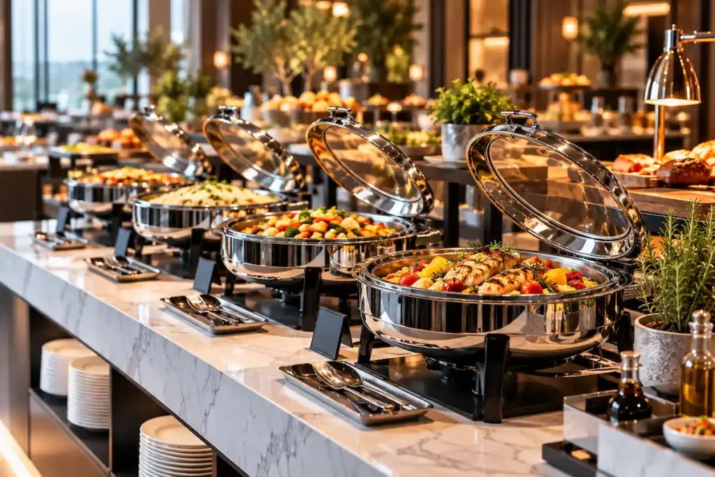 hot holding serving equipment hotel buffet
