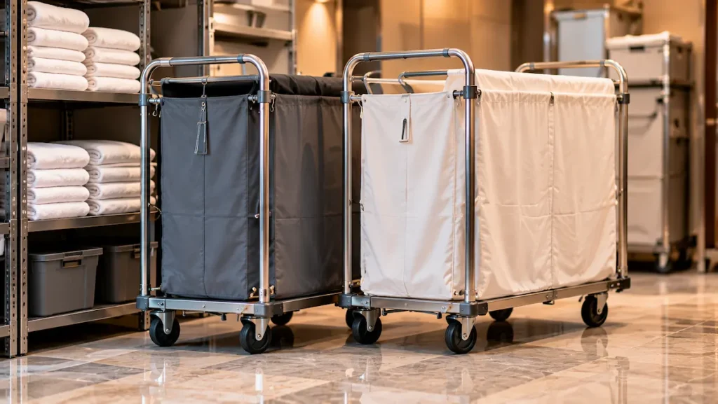 linen laundry collection trolleys