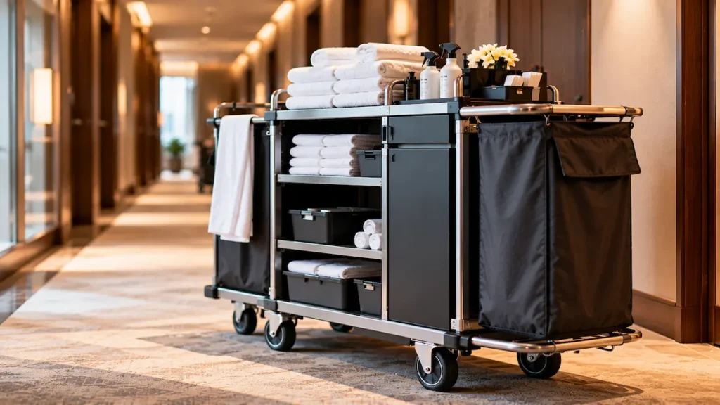 room attendant cart housekeeping trolley